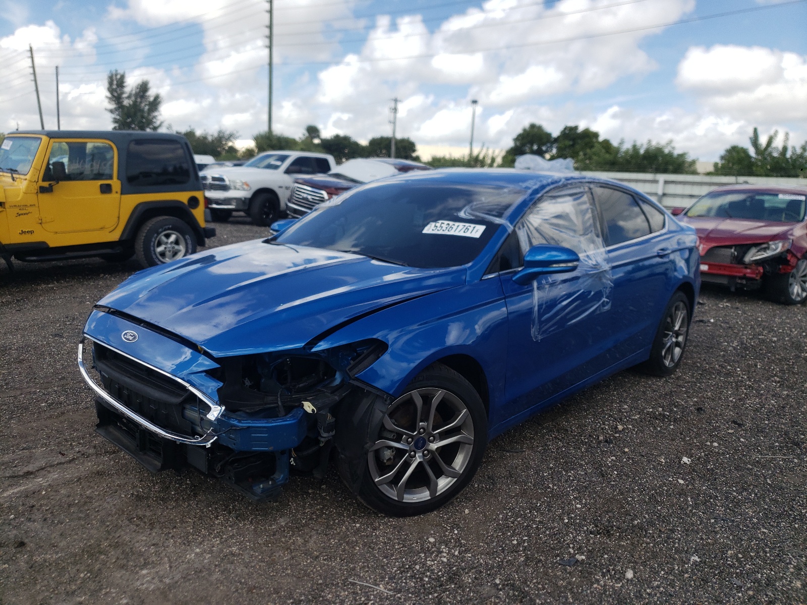 Photo 2 from auction – 2020 FORD FUSION SEL with VIN 3FA6P0CD6LR116933