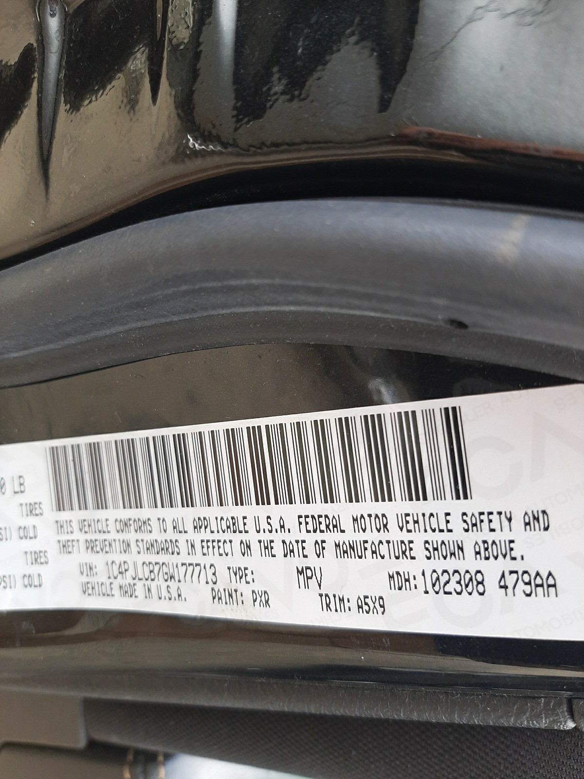Photo 10 from auction – 2016 JEEP CHEROKEE L with VIN 1C4PJLCB7GW177713