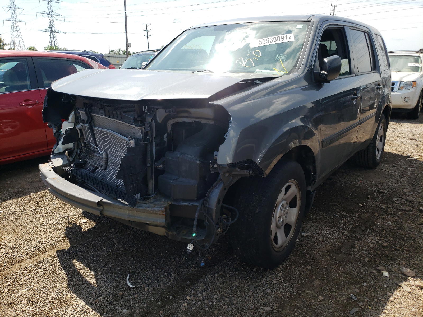 Photo 2 from auction – 2013 HONDA PILOT LX with VIN 5FNYF4H26DB048141