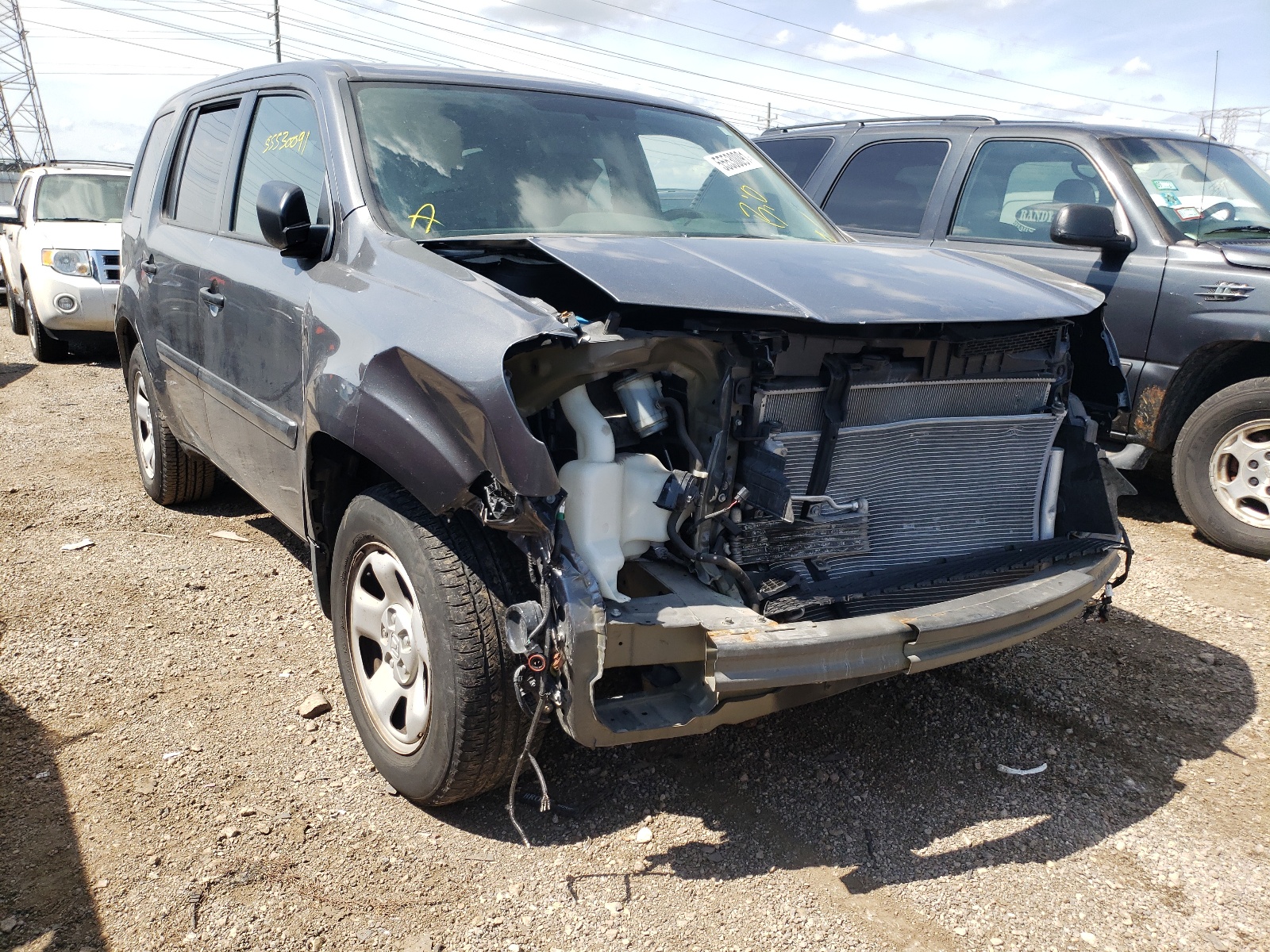 HONDA PILOT LX 2013 z numerem VIN 5FNYF4H26DB048141 - Zdjęcie z aukcji