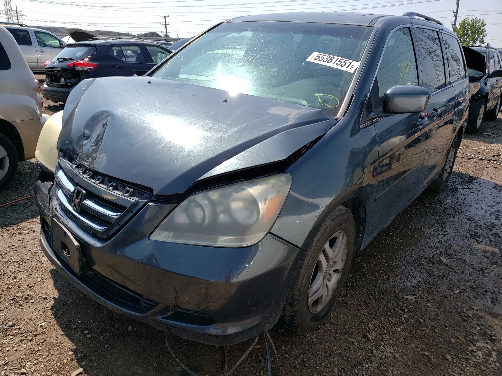 Photo 2 from auction – 2005 HONDA ODYSSEY EX with VIN 5FNRL38705B135408