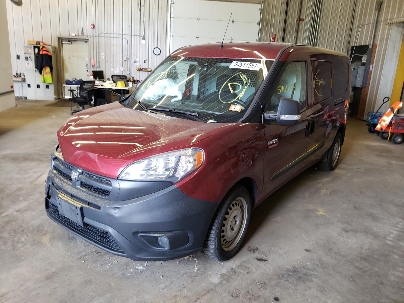 Photo 2 from auction – 2018 RAM PROMASTER with VIN ZFBERFAB1J6L16345