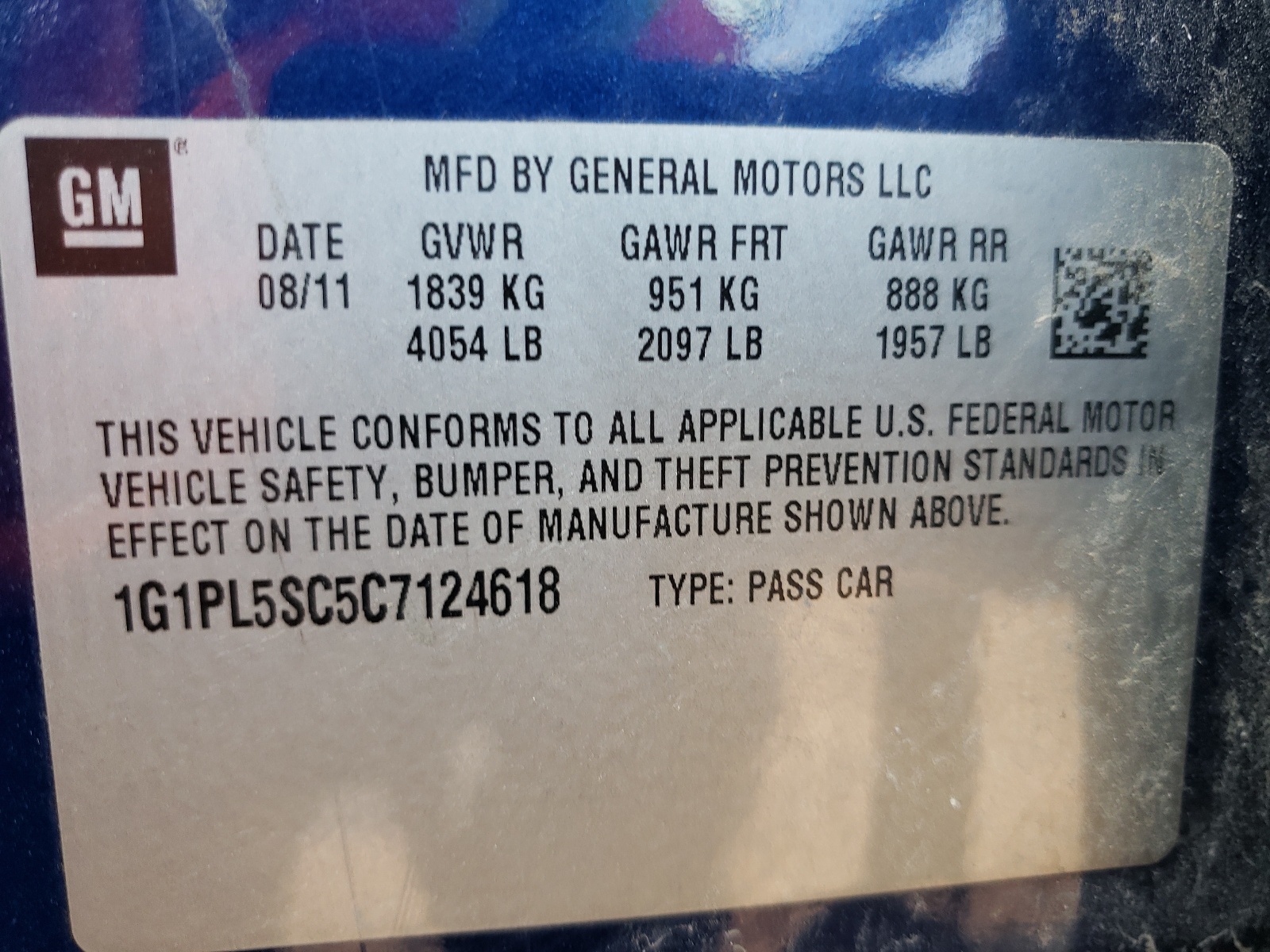 Photo 10 from auction – 2012 CHEVROLET CRUZE LT with VIN 1G1PL5SC5C7124618