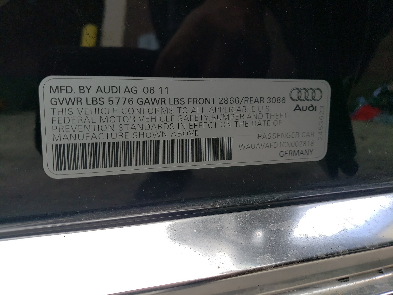 صورة رقم 10 من المزاد - 2012 AUDI A8 QUATTRO مع VIN WAUAVAFD1CN002818
