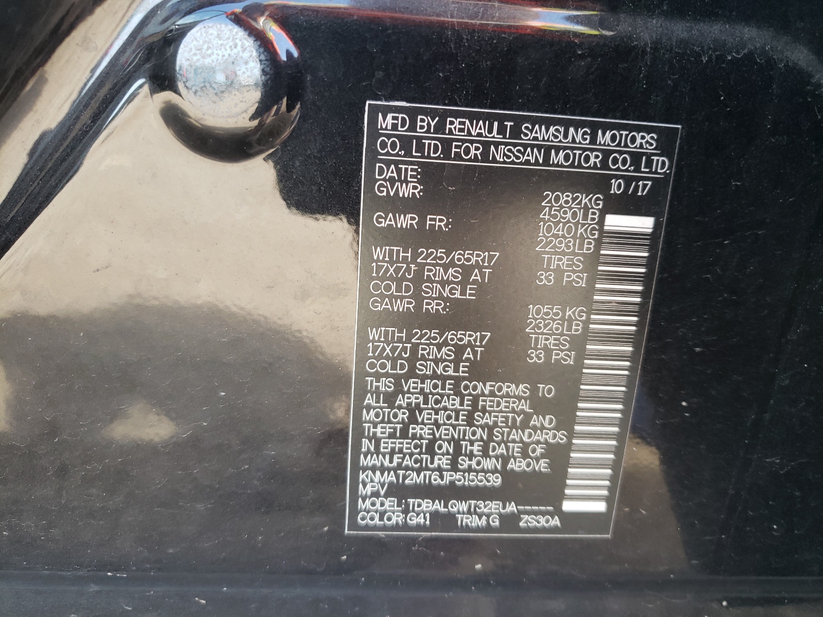 Zdjęcie 10 z aukcji – 2018 NISSAN ROGUE S z VIN KNMAT2MT6JP515539