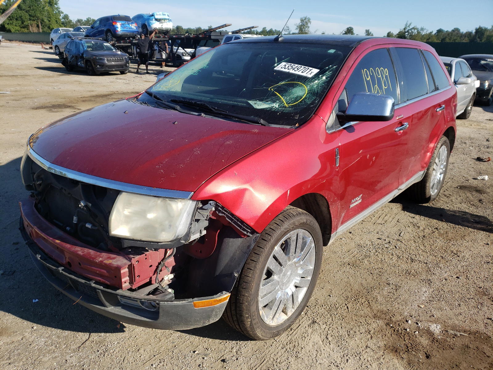 Photo 2 from auction – 2008 LINCOLN MKX with VIN 2LMDU68C08BJ06269