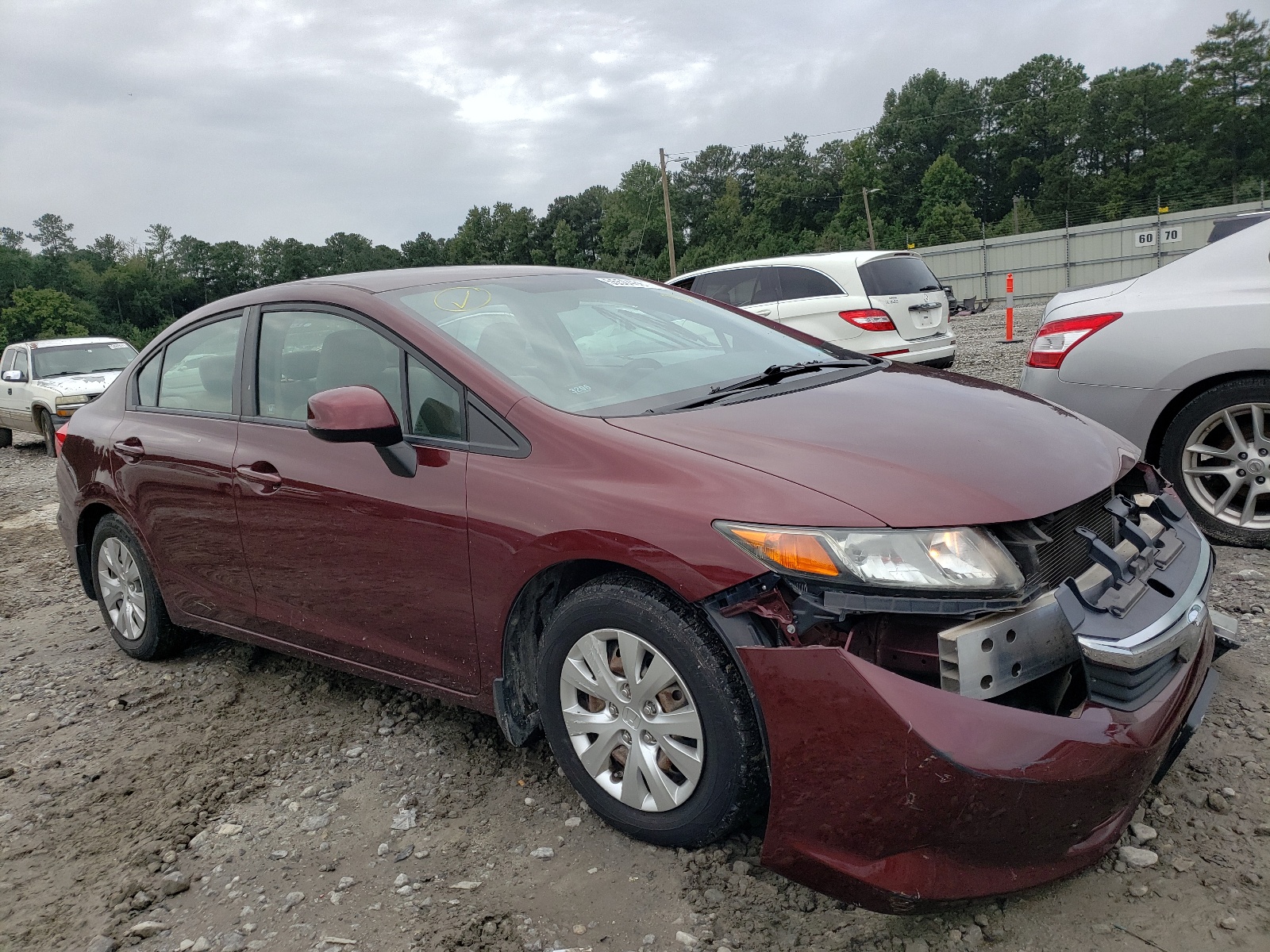 HONDA CIVIC LX 2012 with VIN 19XFB2F58CE025081 - Photo from auction