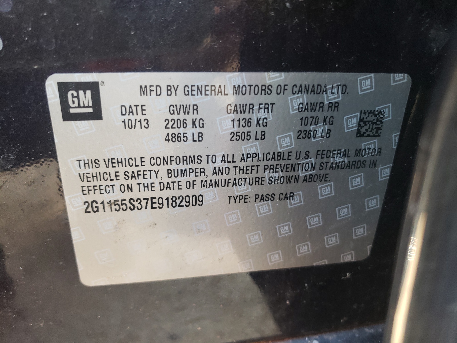 صورة رقم 10 من المزاد - 2014 CHEVROLET IMPALA LS مع VIN 2G1155S37E9182909