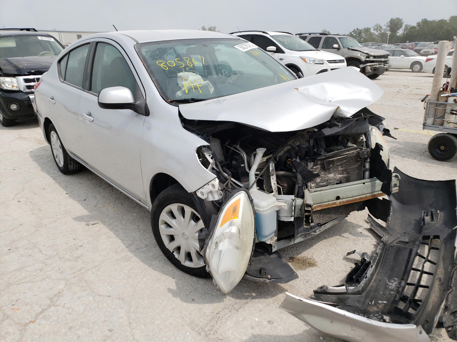NISSAN VERSA S 2012 with VIN 3N1CN7AP4CL805867 - Photo from auction