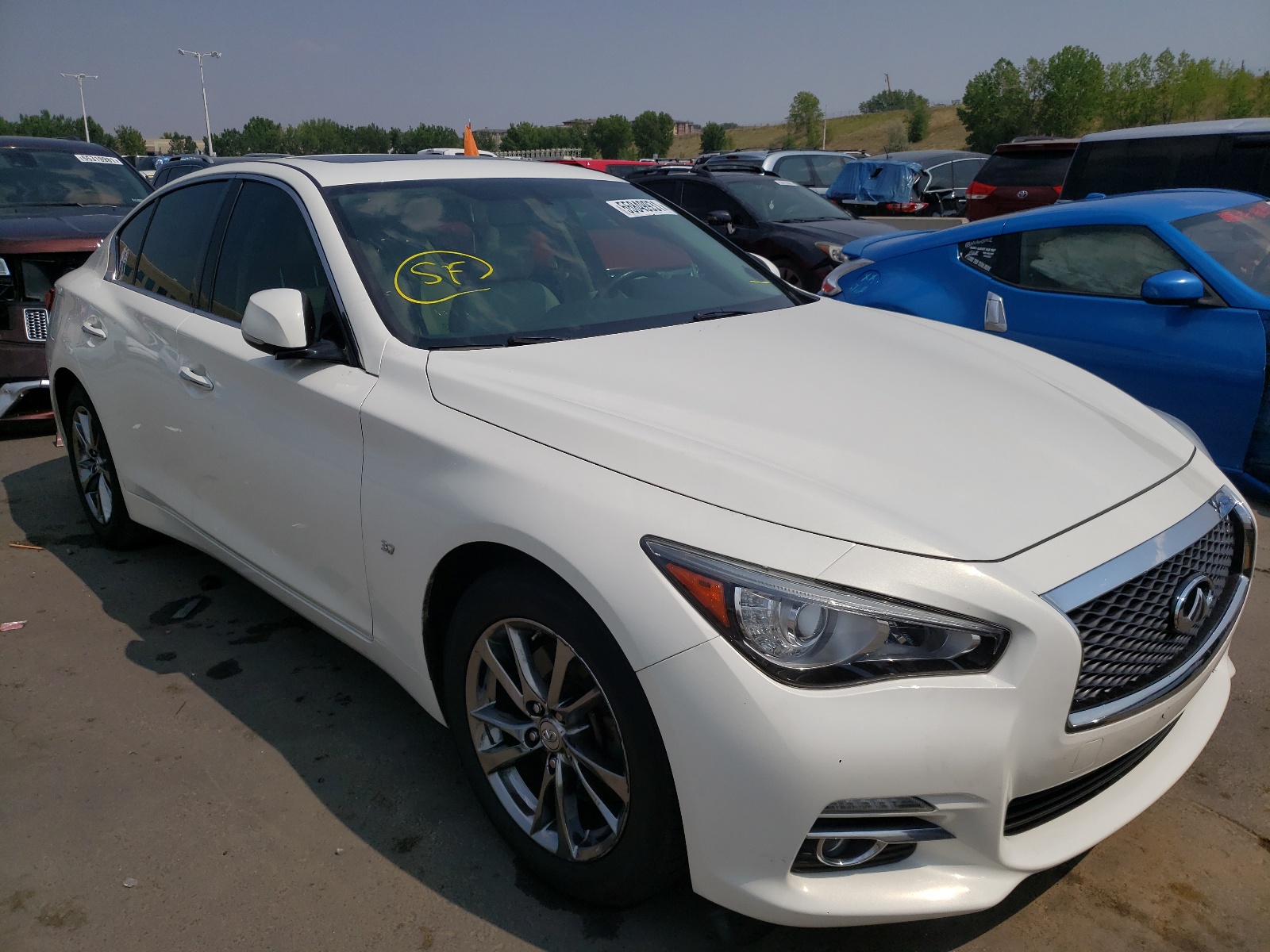 INFINITI Q50 BASE 2015 with VIN JN1BV7AR2FM420220 - Photo from auction
