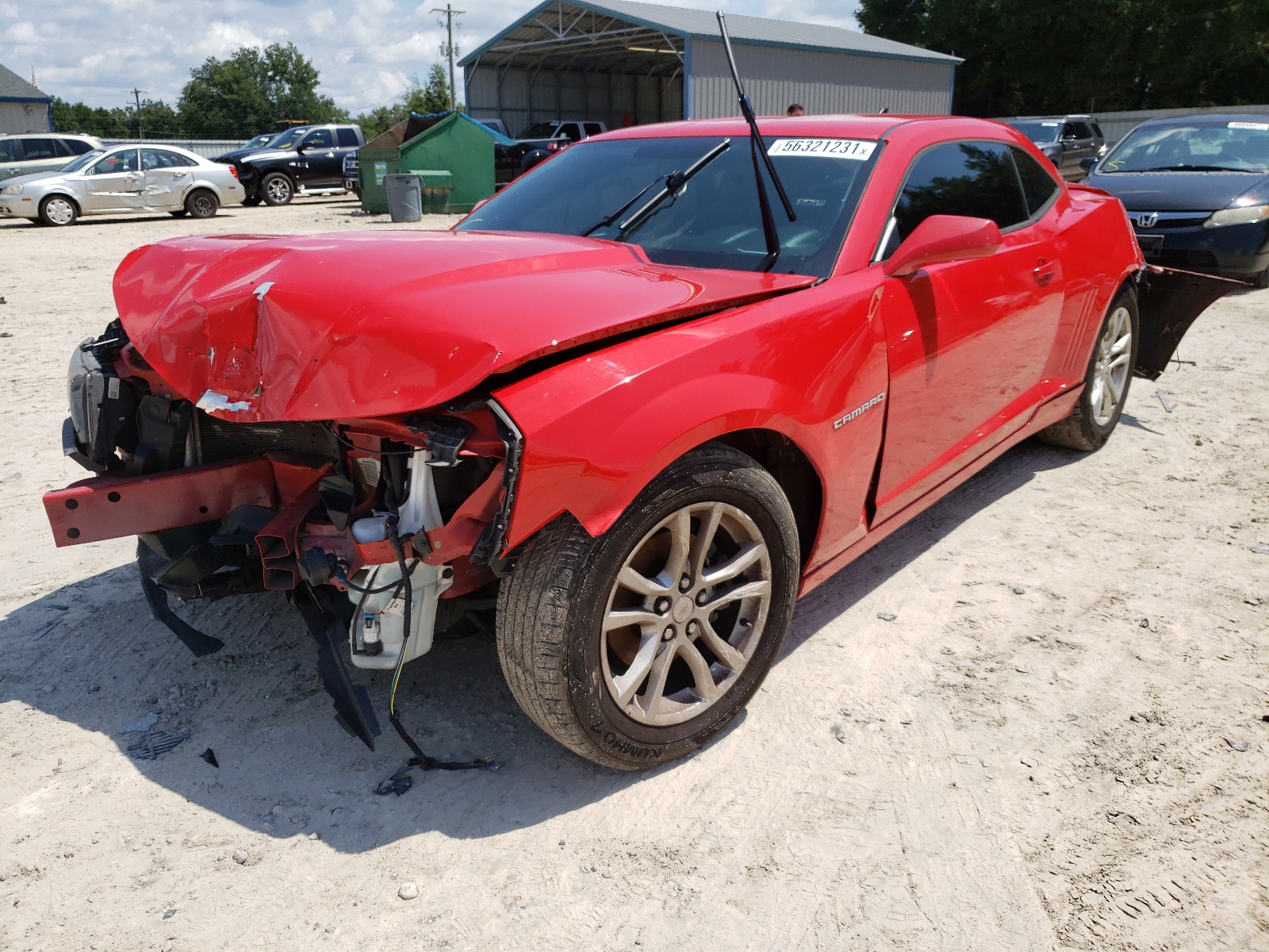 Photo 2 from auction – 2015 CHEVROLET CAMARO LS with VIN 2G1FB1E34F9116211