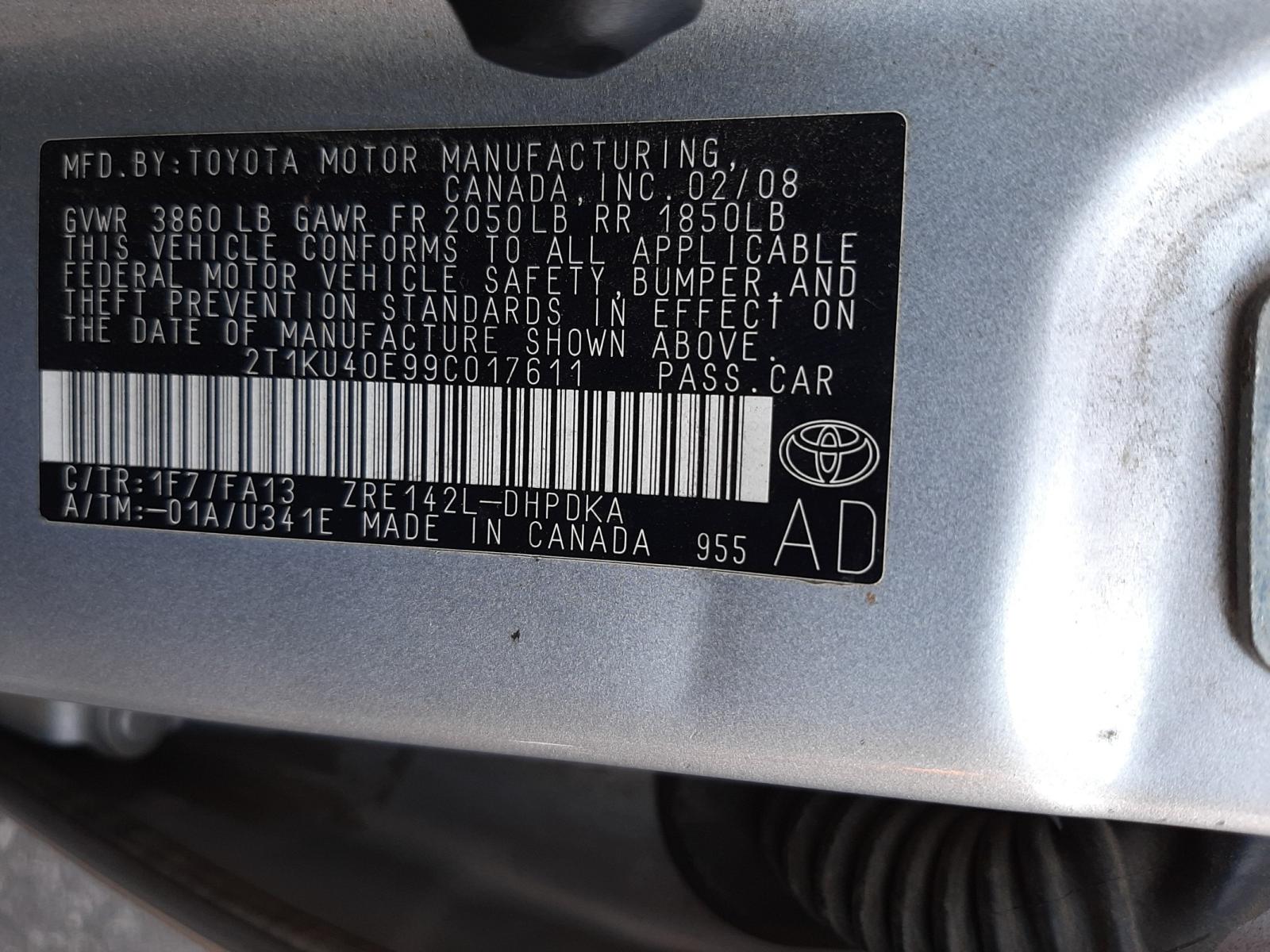 Photo 10 from auction – 2009 TOYOTA COROLLA MA with VIN 2T1KU40E99C017611