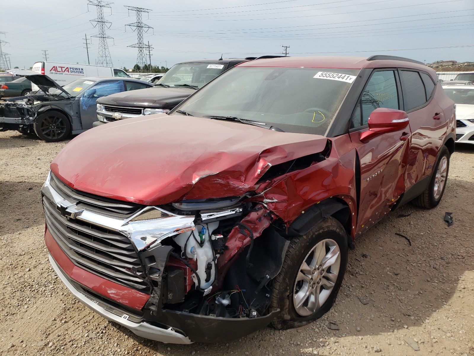 Photo 2 from auction – 2021 CHEVROLET BLAZER 2LT with VIN 3GNKBHR49MS567692