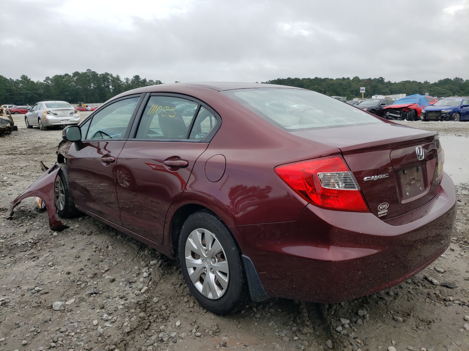 Photo 3 from auction – 2012 HONDA CIVIC LX with VIN 19XFB2F58CE025081