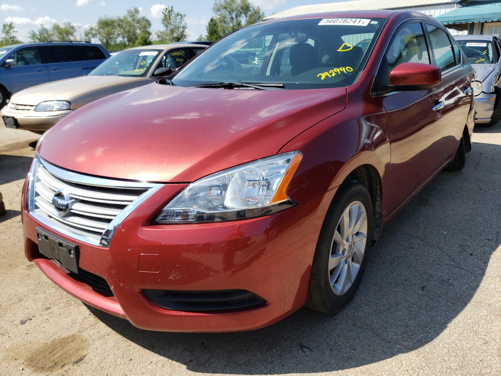 Photo 2 from auction – 2015 NISSAN SENTRA S with VIN 3N1AB7AP1FY292990