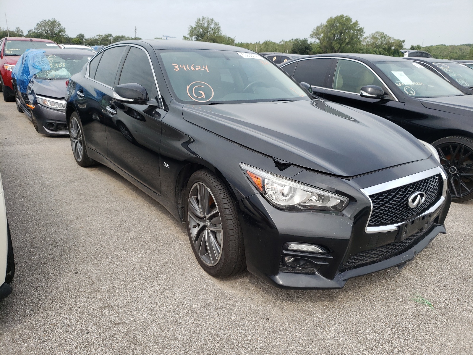 Photo 1 from auction – 2016 INFINITI Q50 PREMIU with VIN JN1EV7AR5GM341624