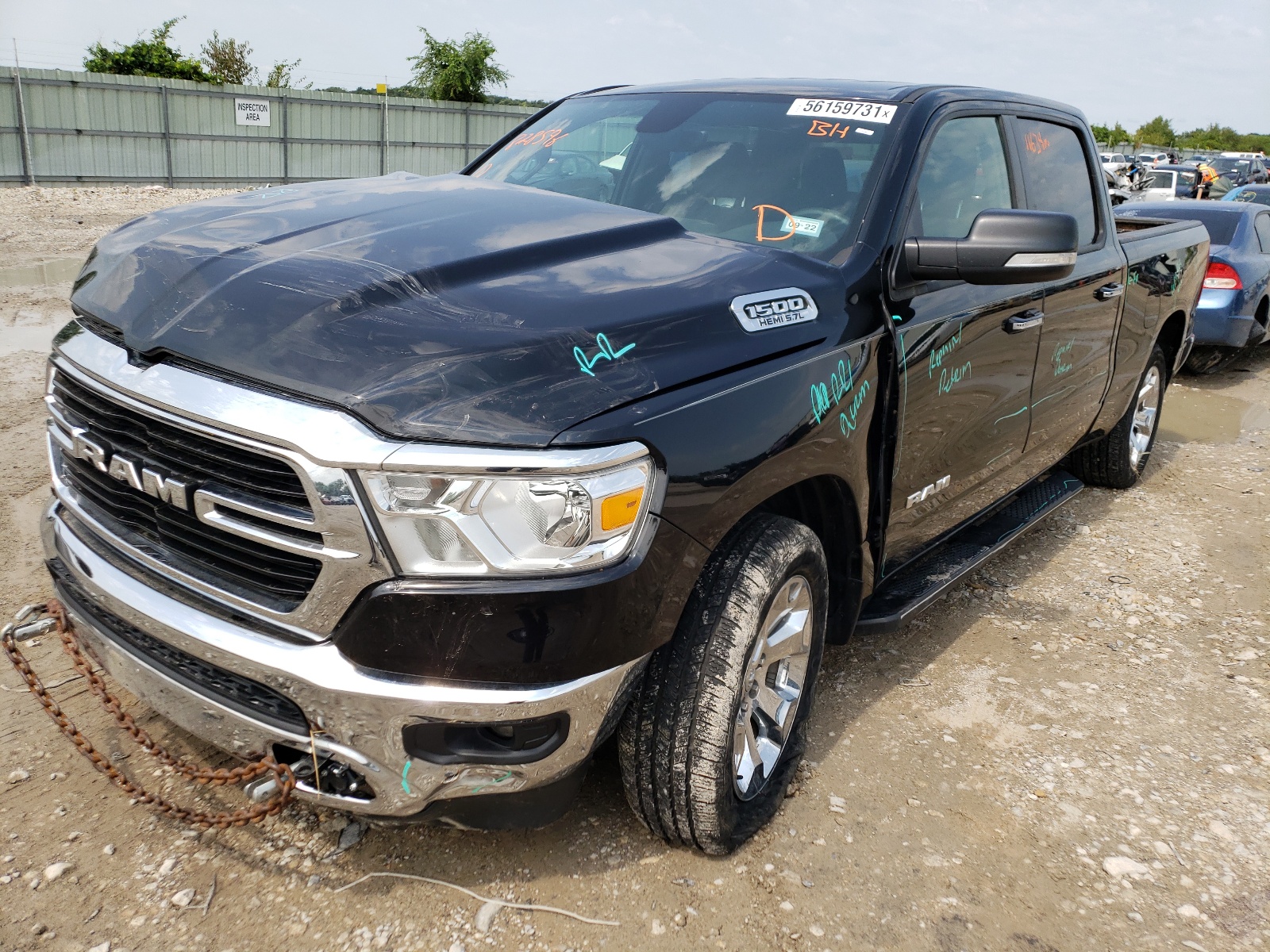Photo 2 from auction – 2019 RAM 1500 BIG H with VIN 1C6RREMT6KN828596