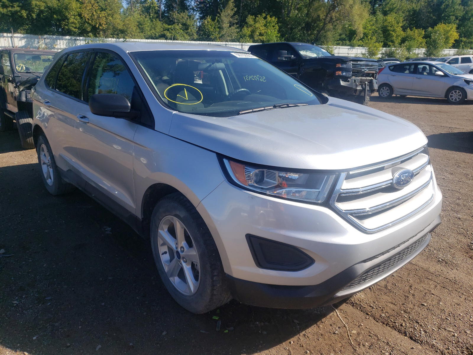 FORD EDGE SE 2018 with VIN 2FMPK3G92JBB04192 - Photo from auction