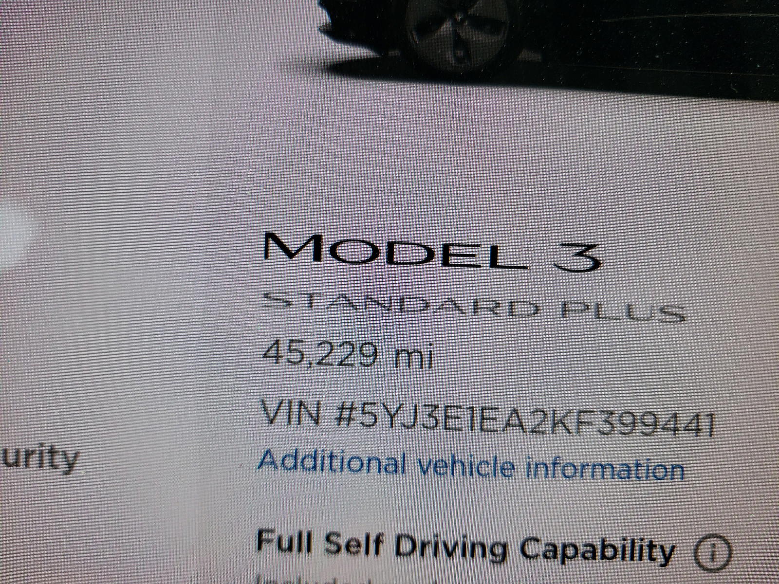 Photo 8 from auction – 2019 TESLA MODEL 3 with VIN 5YJ3E1EA2KF399441