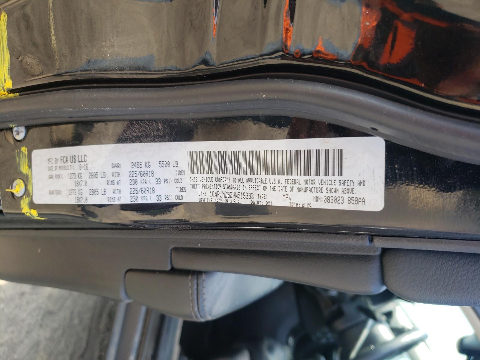 Photo 10 from auction – 2017 JEEP CHEROKEE L with VIN 1C4PJMDB2HW519333
