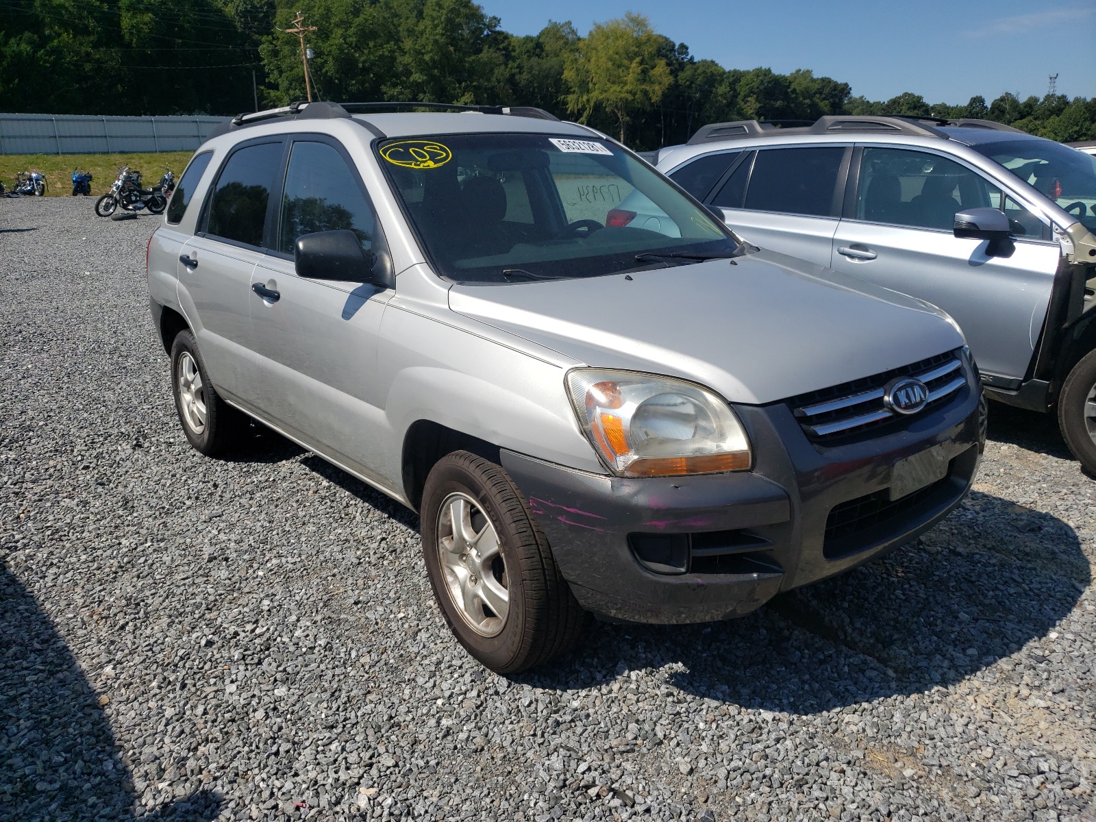 KIA SPORTAGE L 2007 with VIN KNDJF724977448637 - Photo from auction