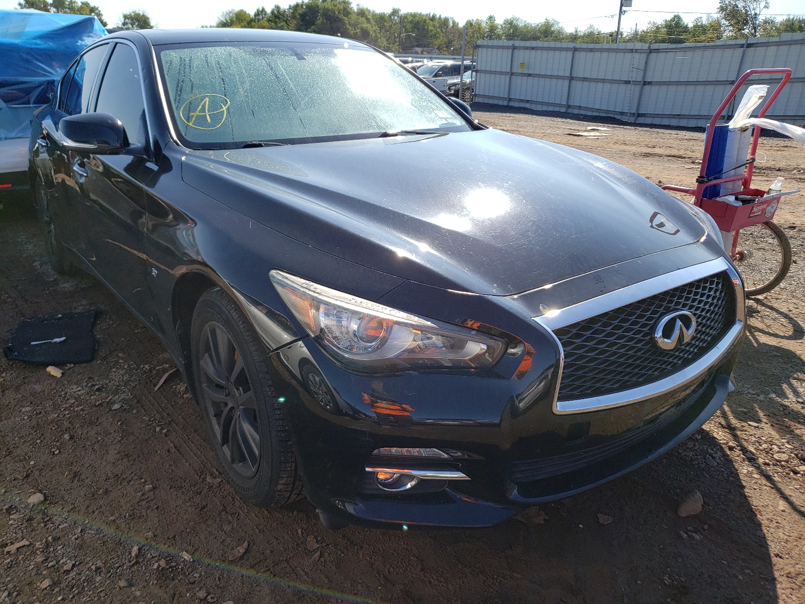 INFINITI Q50 BASE 2014 with VIN JN1BV7AR9EM695968 - Photo from auction