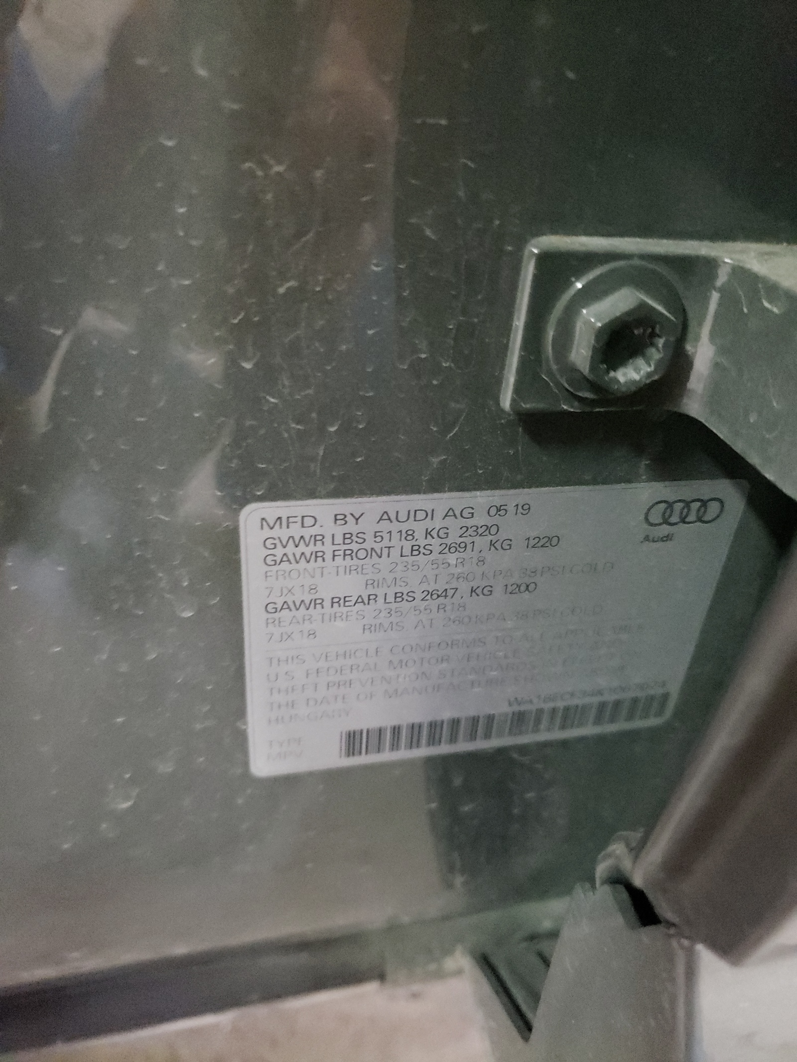 Photo 10 from auction – 2019 AUDI Q3 PREMIUM with VIN WA1BECF34K1067074