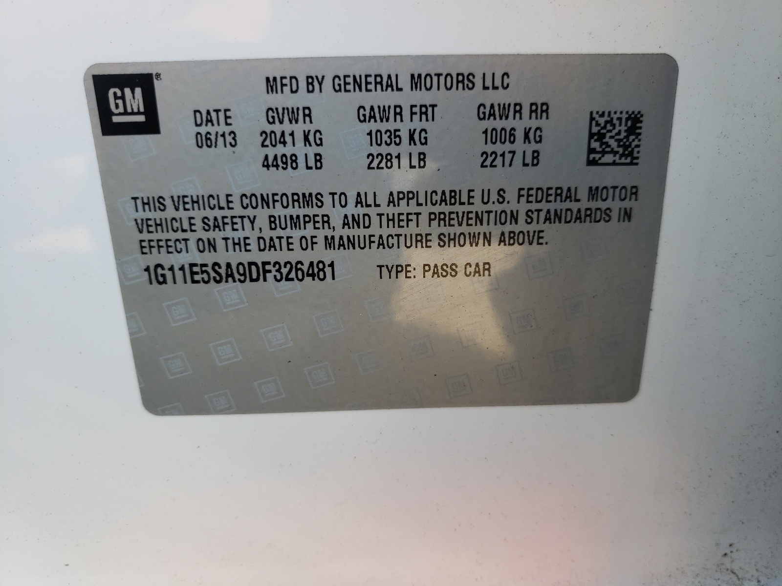 Zdjęcie 10 z aukcji – 2013 CHEVROLET MALIBU 2LT z VIN 1G11E5SA9DF326481