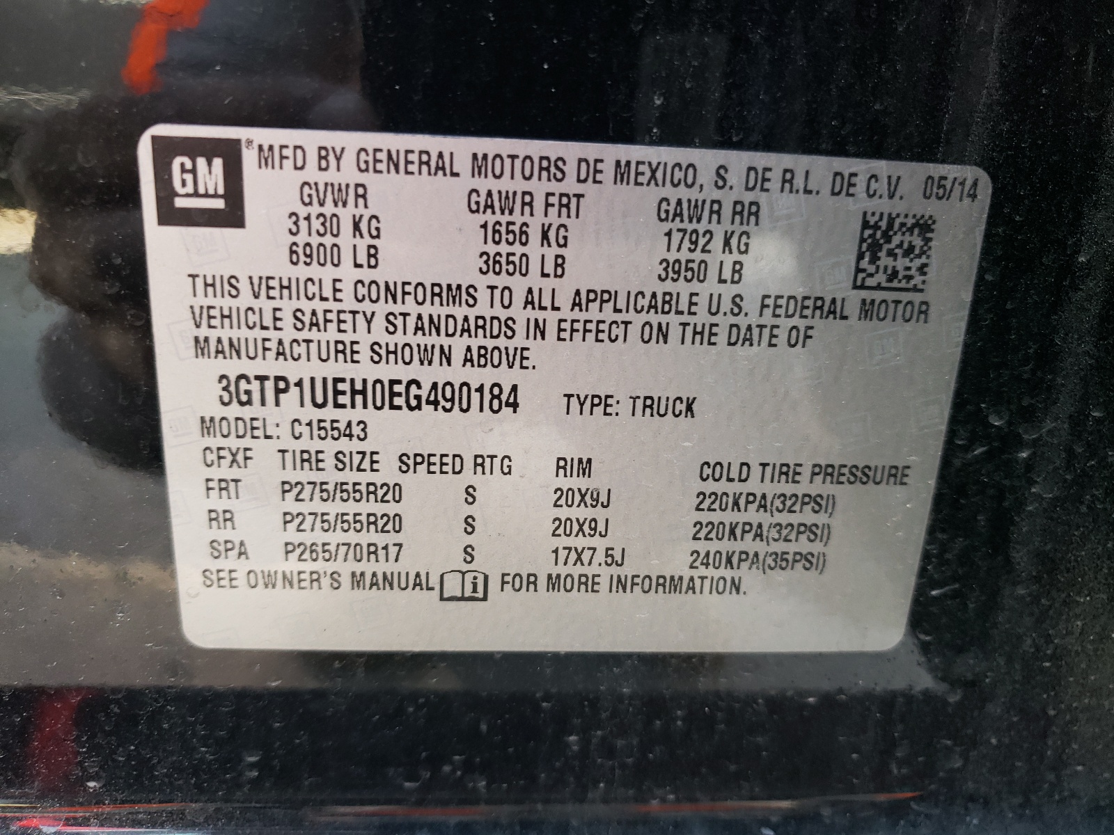 Photo 10 from auction – 2014 GMC SIERRA C15 with VIN 3GTP1UEH0EG490184