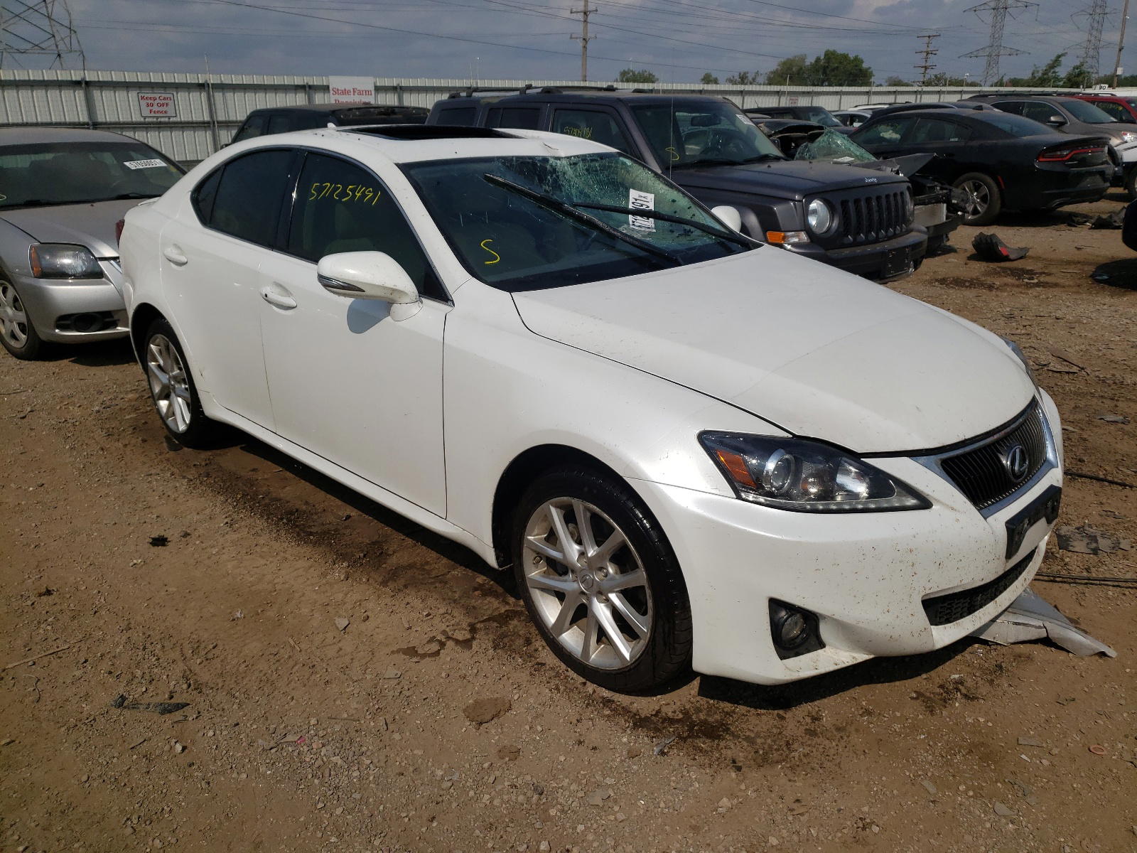 LEXUS IS 250 2011 with VIN JTHCF5C27B5052056 - Photo from auction