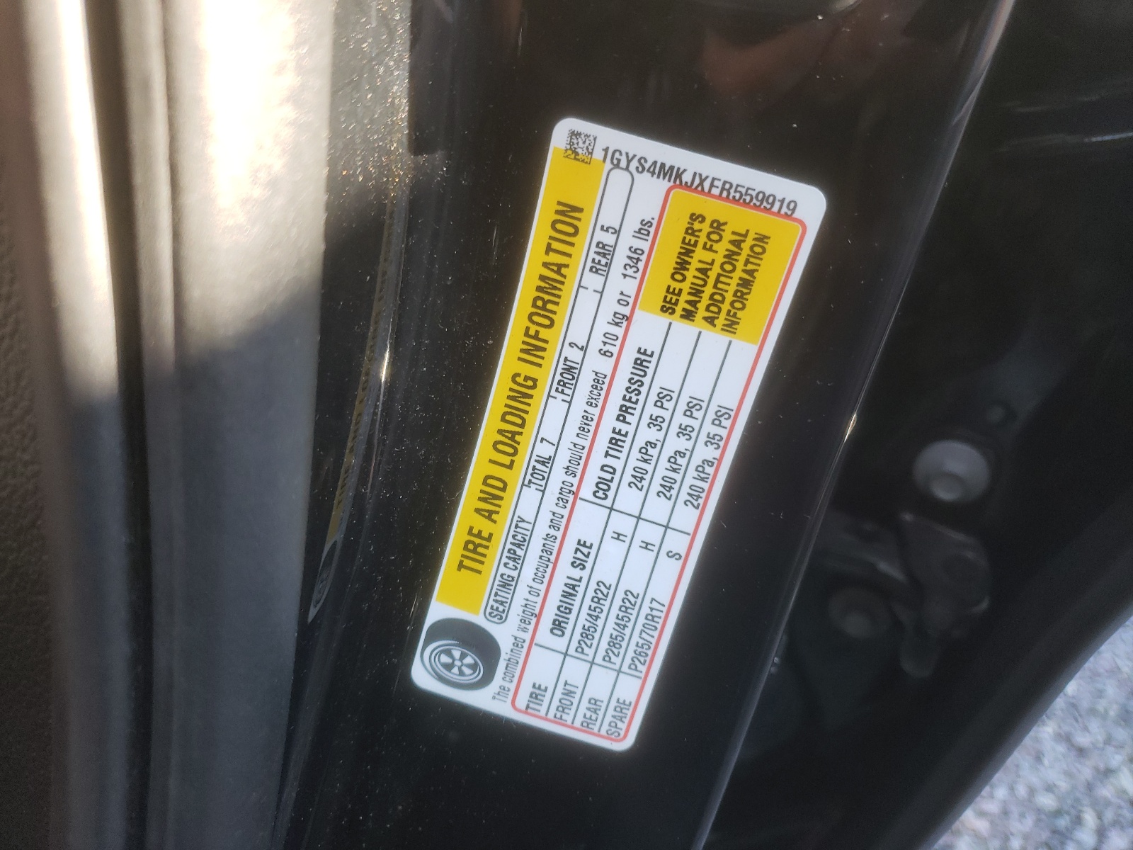Photo 10 from auction – 2015 CADILLAC ESCALADE L with VIN 1GYS4MKJXFR559919