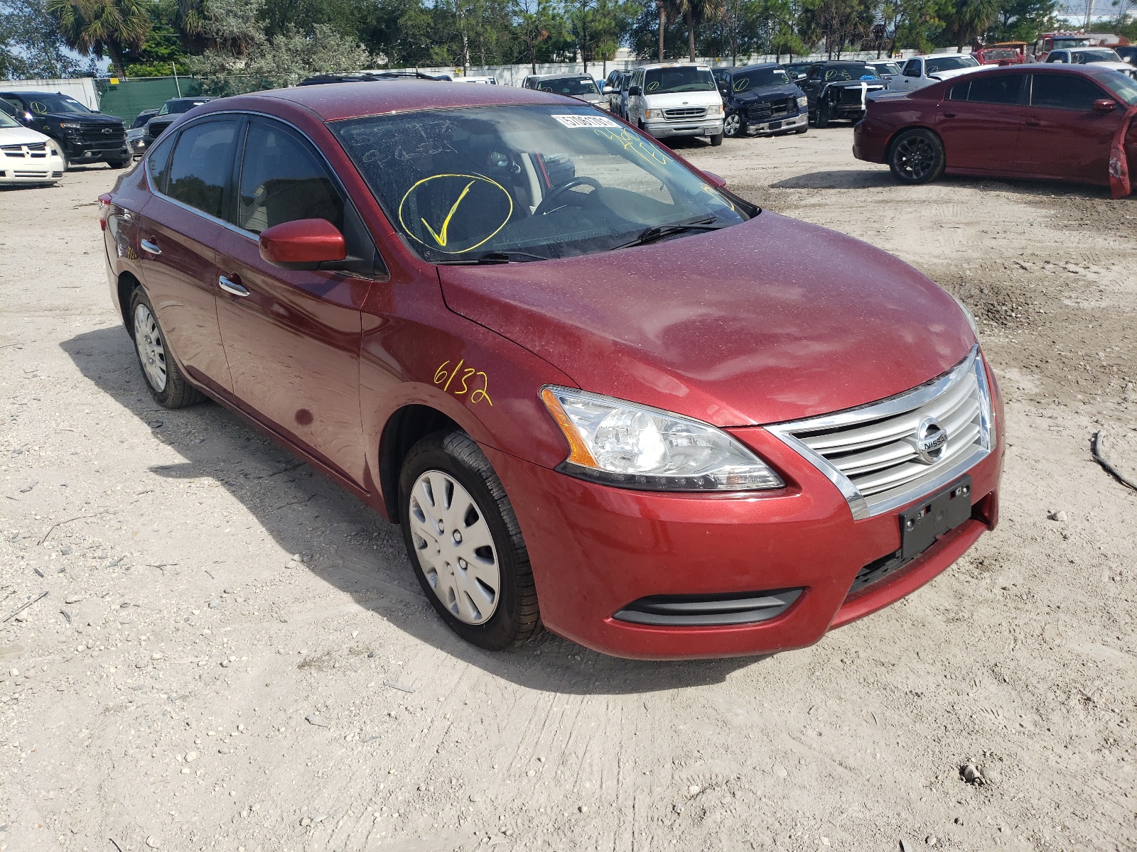 NISSAN SENTRA S 2015 with VIN 3N1AB7AP2FL665547 - Photo from auction