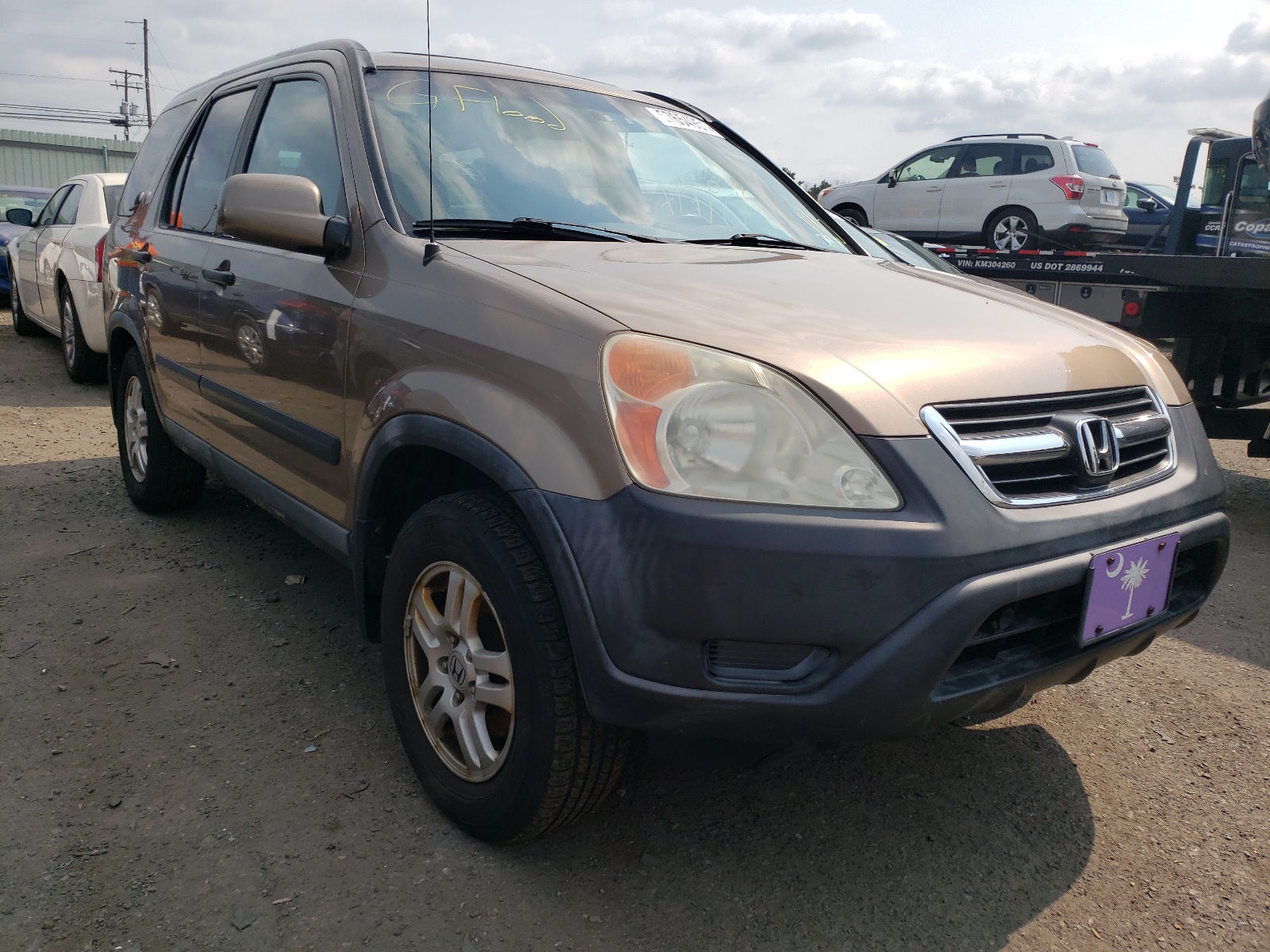 HONDA CR-V EX 2002 with VIN SHSRD78802U012595 - Photo from auction