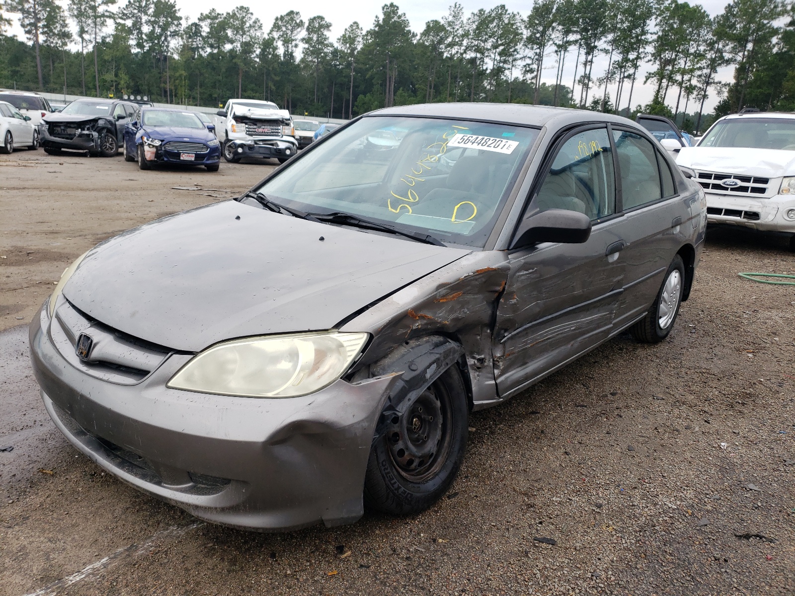 Photo 2 from auction – 2005 HONDA CIVIC DX V with VIN 2HGES16355H632925
