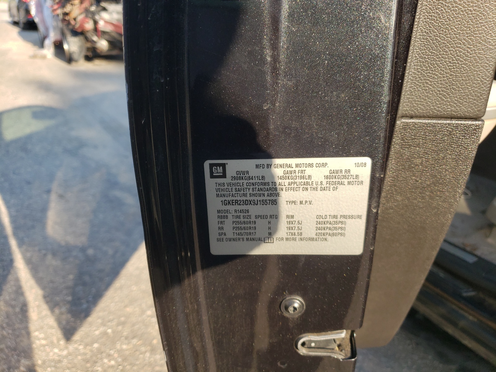 Photo 10 from auction – 2009 GMC ACADIA SLT with VIN 1GKER23DX9J155785