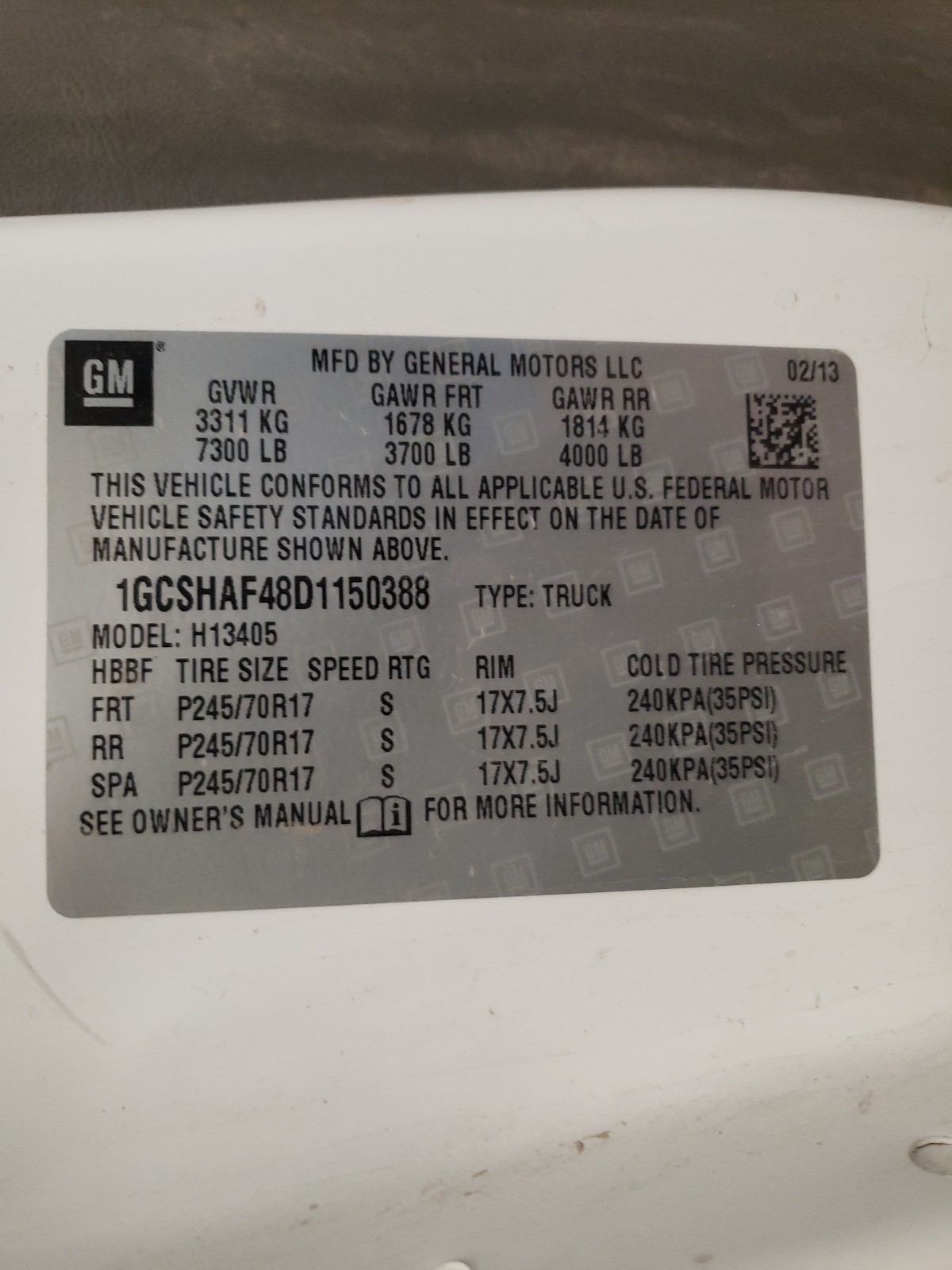 Photo 10 from auction – 2013 CHEVROLET EXPRESS G1 with VIN 1GCSHAF48D1150388