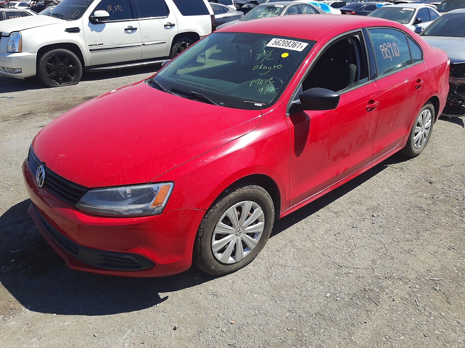 Photo 2 from auction – 2013 VOLKSWAGEN JETTA BASE with VIN 3VW2K7AJ6DM370310