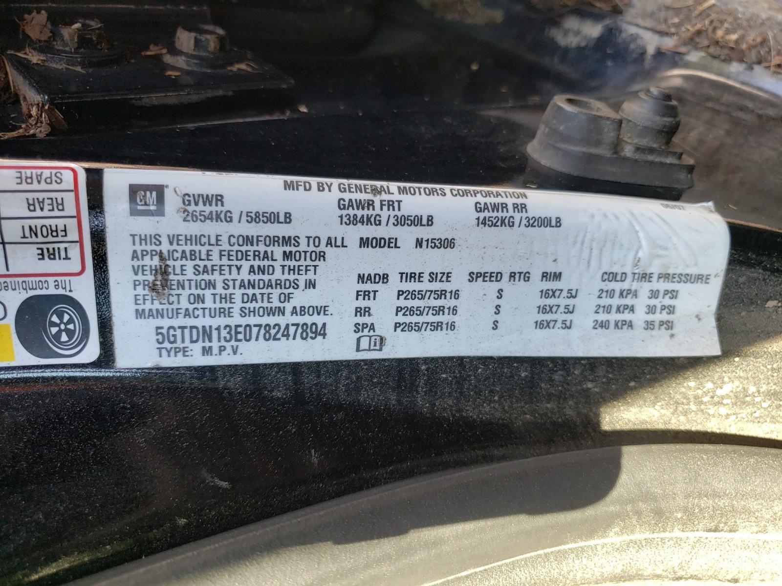 Photo 10 from auction – 2007 HUMMER H3 with VIN 5GTDN13E078247894