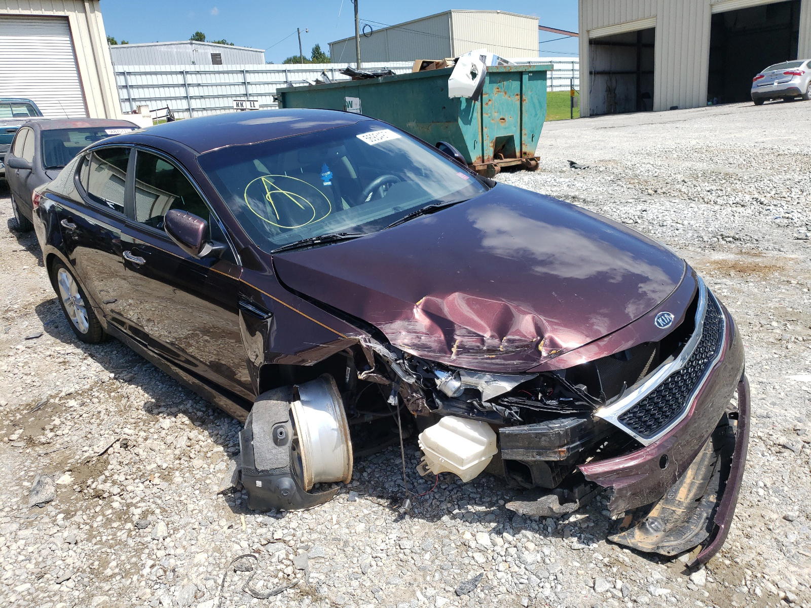 KIA OPTIMA EX 2011 with VIN KNAGN4A75B5077775 - Photo from auction