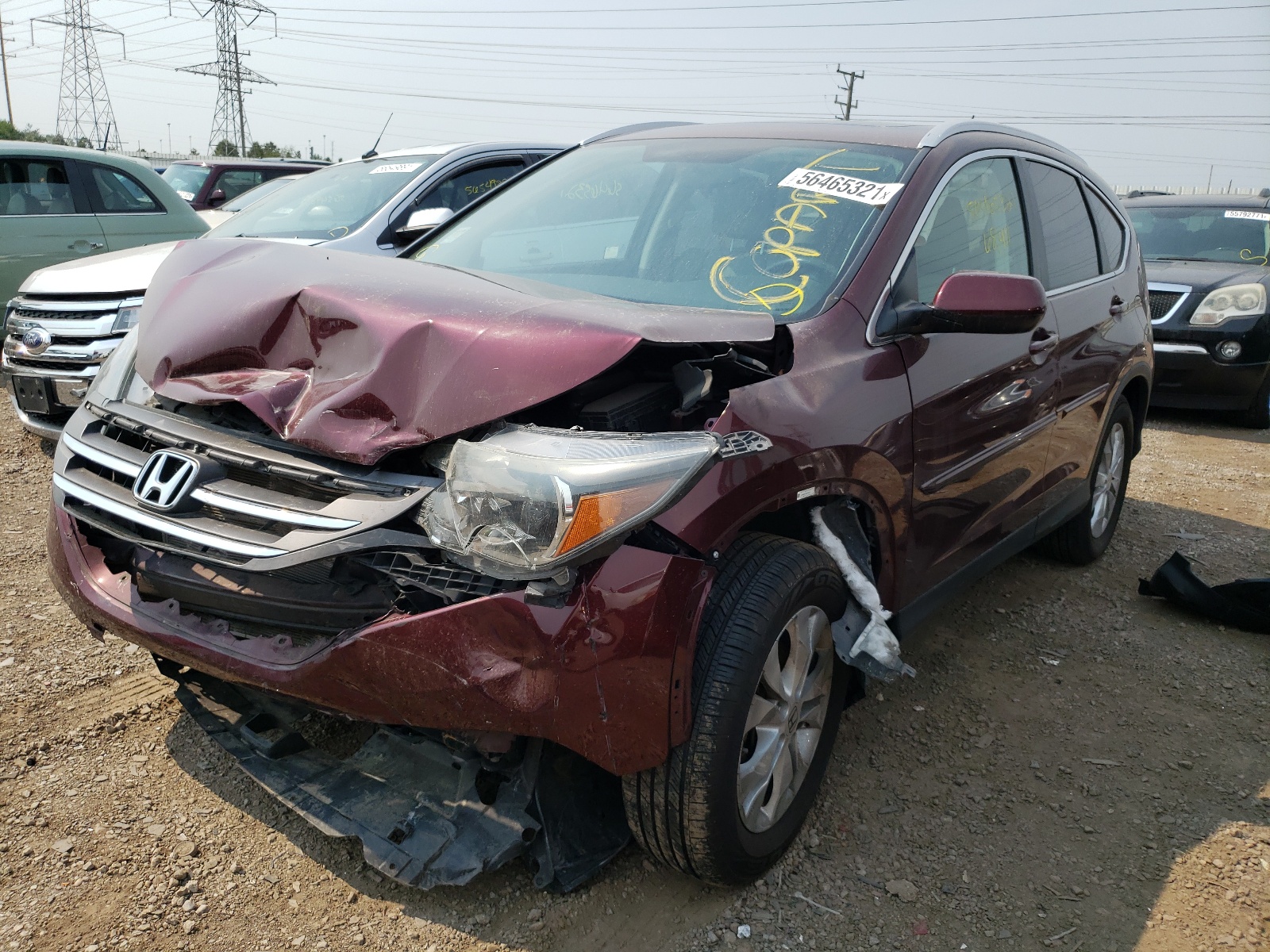 Photo 2 from auction – 2013 HONDA CR-V EXL with VIN 5J6RM4H70DL074411
