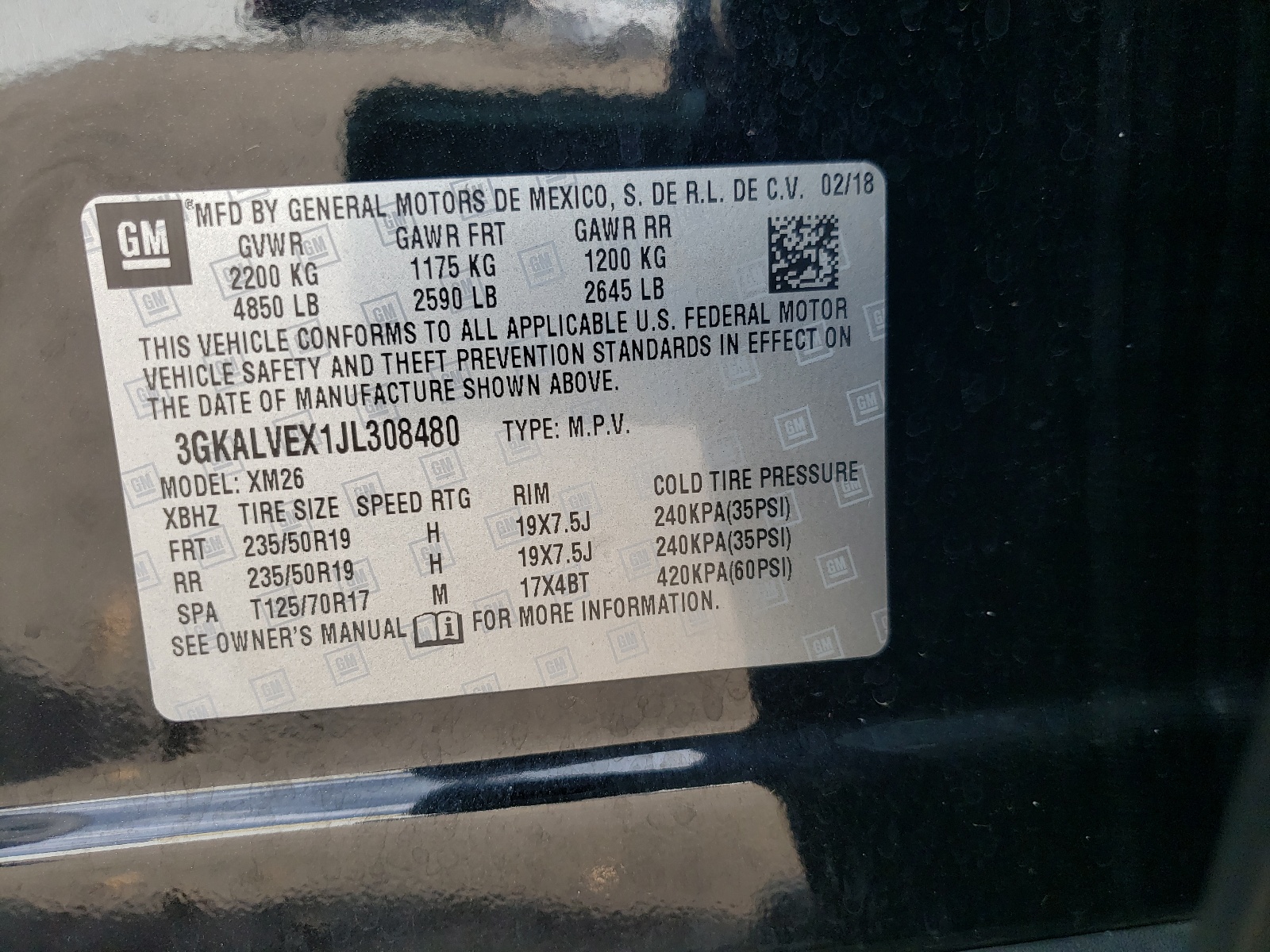 Photo 10 from auction – 2018 GMC TERRAIN SL with VIN 3GKALVEX1JL308480
