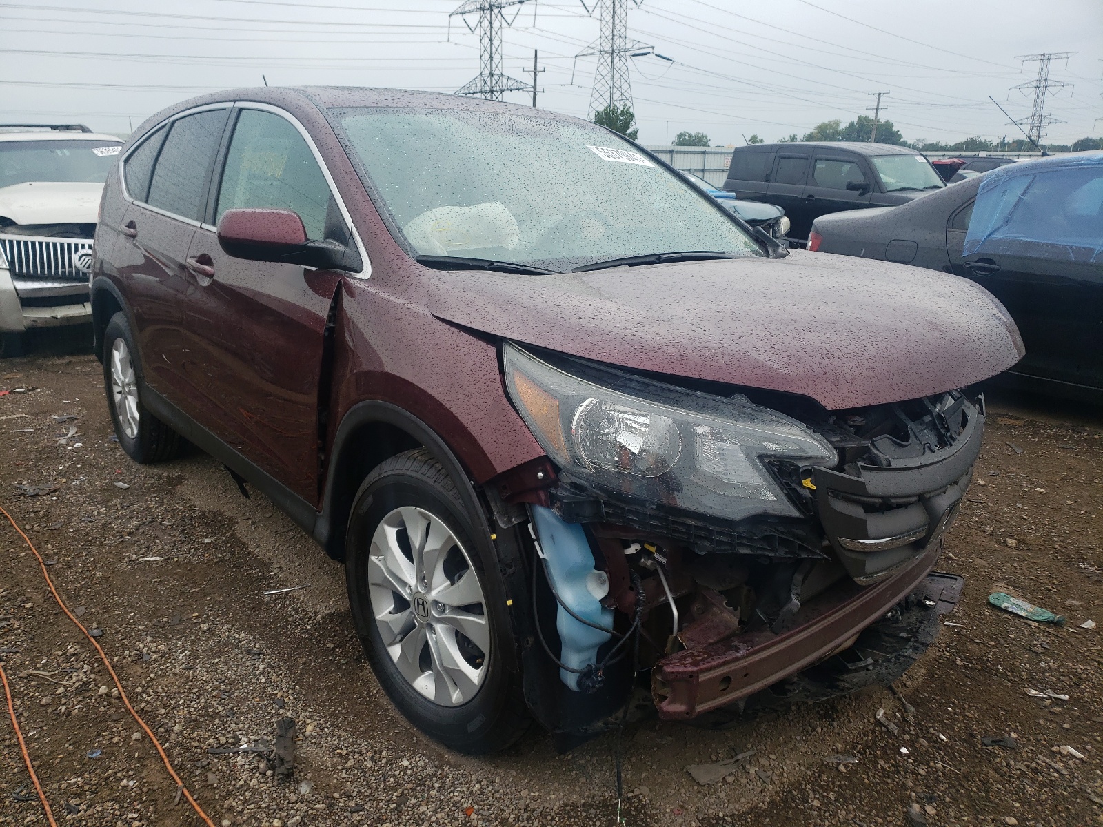 HONDA CR-V EX 2014 with VIN 5J6RM4H56EL037332 - Photo from auction