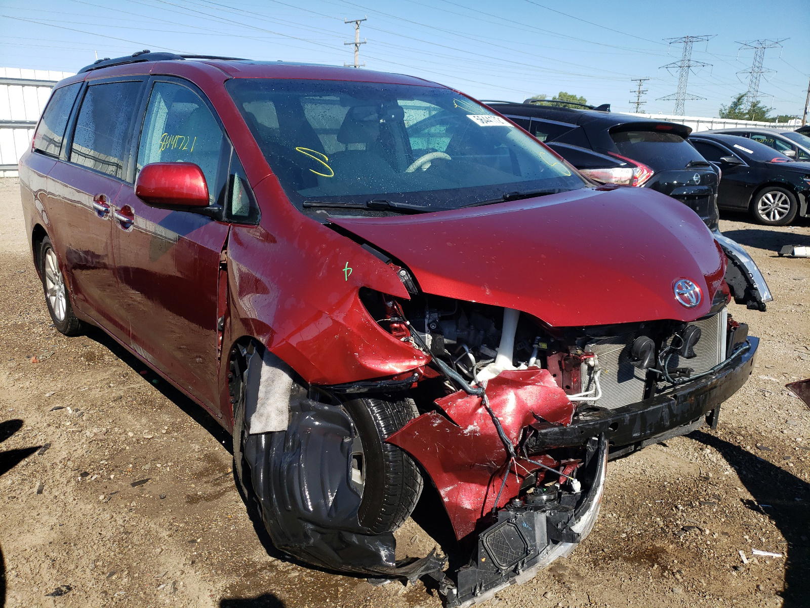 TOYOTA SIENNA XLE 2012 with VIN 5TDDK3DC0CS033034 - Photo from auction