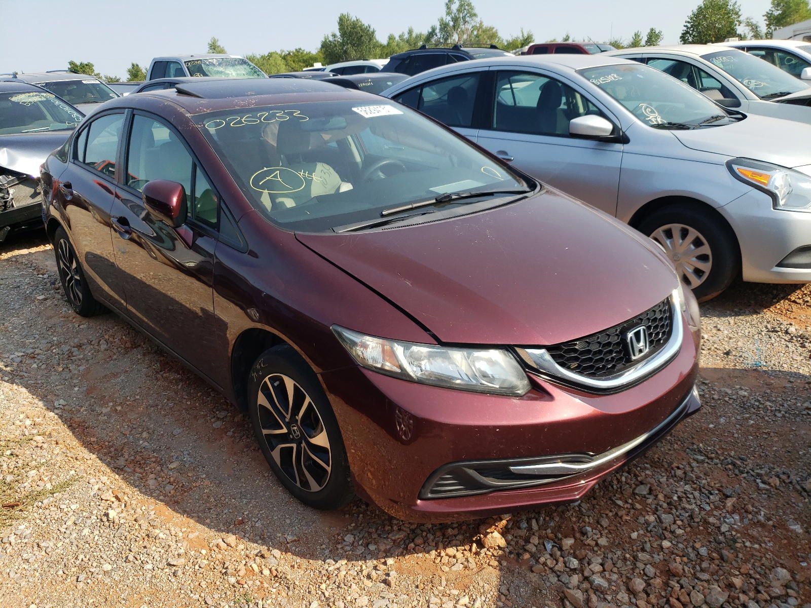 HONDA CIVIC EX 2015 with VIN 19XFB2F81FE026233 - Photo from auction