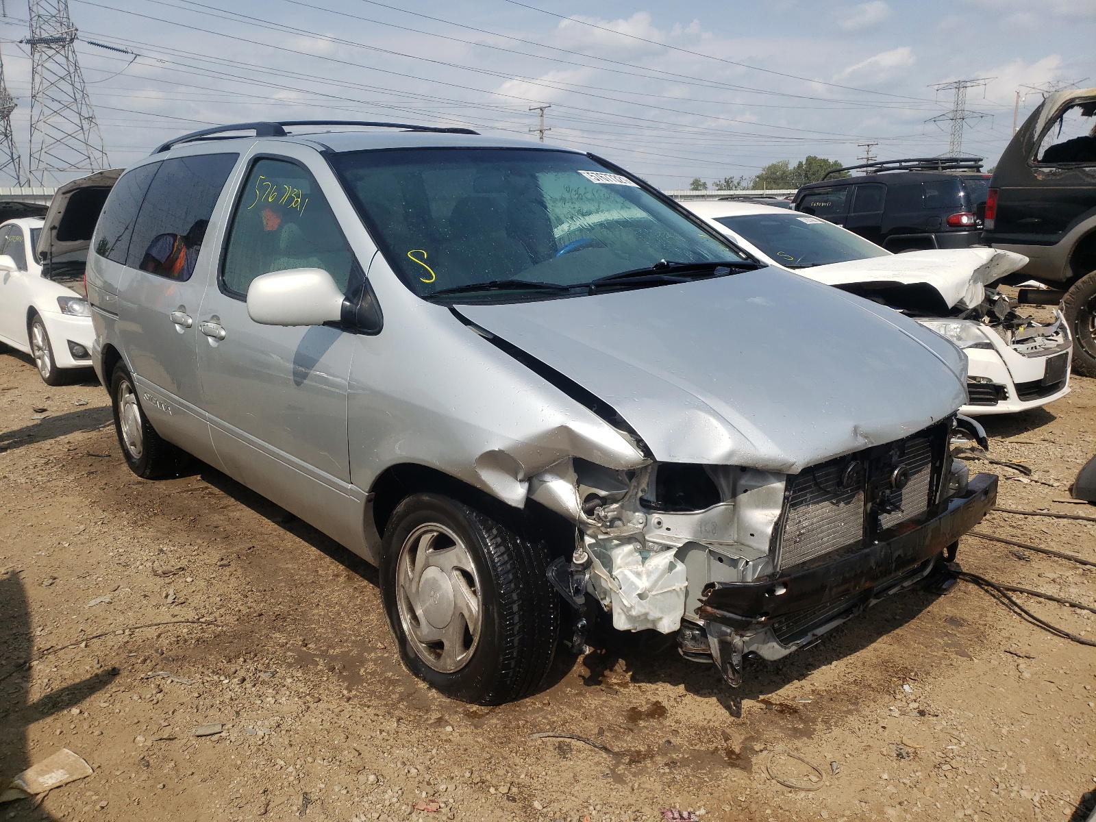 TOYOTA SIENNA 2002 with VIN 4T3ZF13C22U488013 - Photo from auction