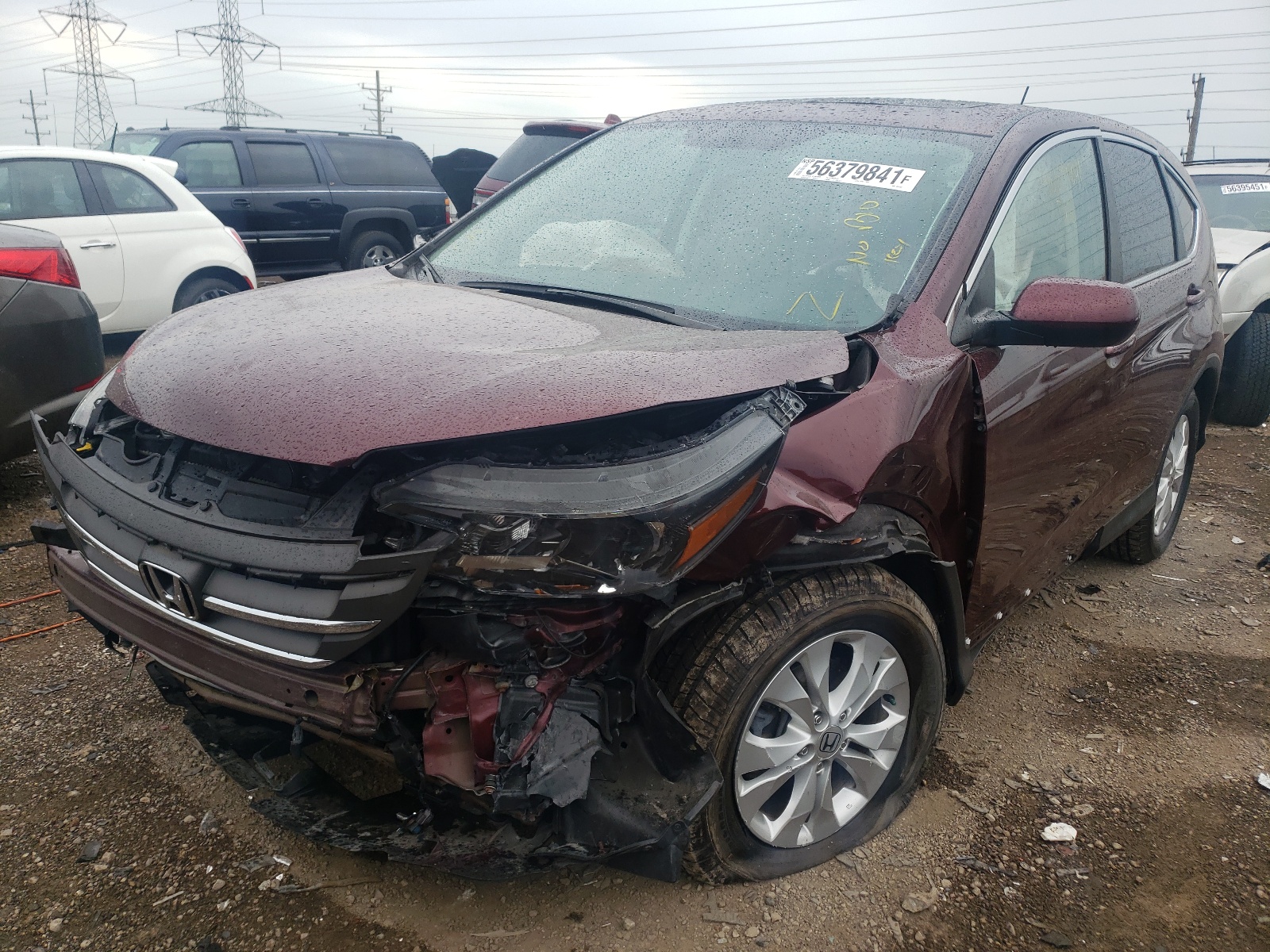 Photo 2 from auction – 2014 HONDA CR-V EX with VIN 5J6RM4H56EL037332