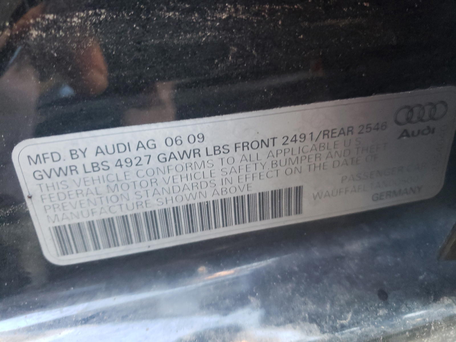Photo 10 from auction – 2010 AUDI A4 PREMIUM with VIN WAUFFAFL1AN005001