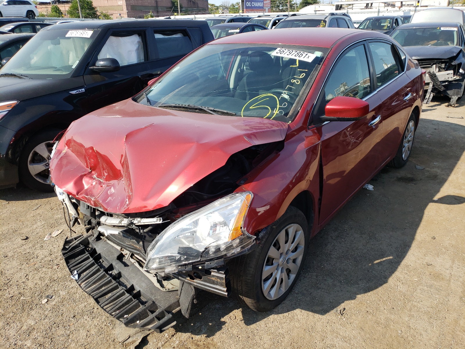 Photo 2 from auction – 2014 NISSAN SENTRA S with VIN 3N1AB7AP4EY243703
