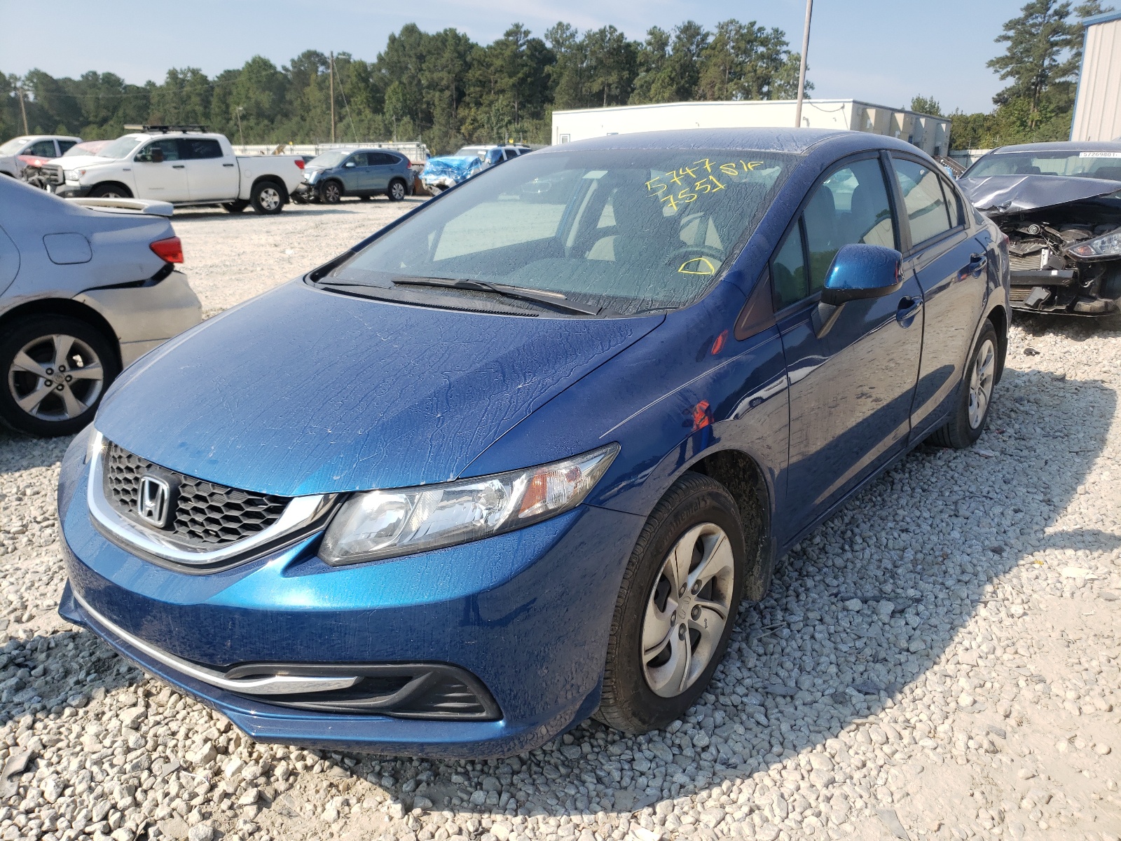 Photo 2 from auction – 2013 HONDA CIVIC LX with VIN 19XFB2F54DE100070