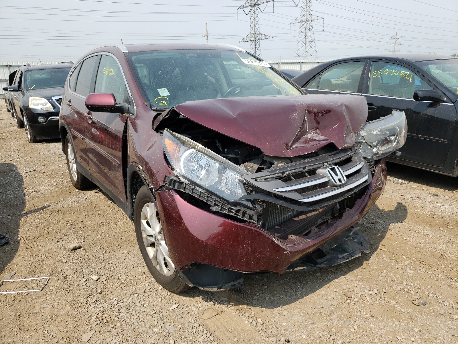 HONDA CR-V EXL 2013 with VIN 5J6RM4H70DL074411 - Photo from auction